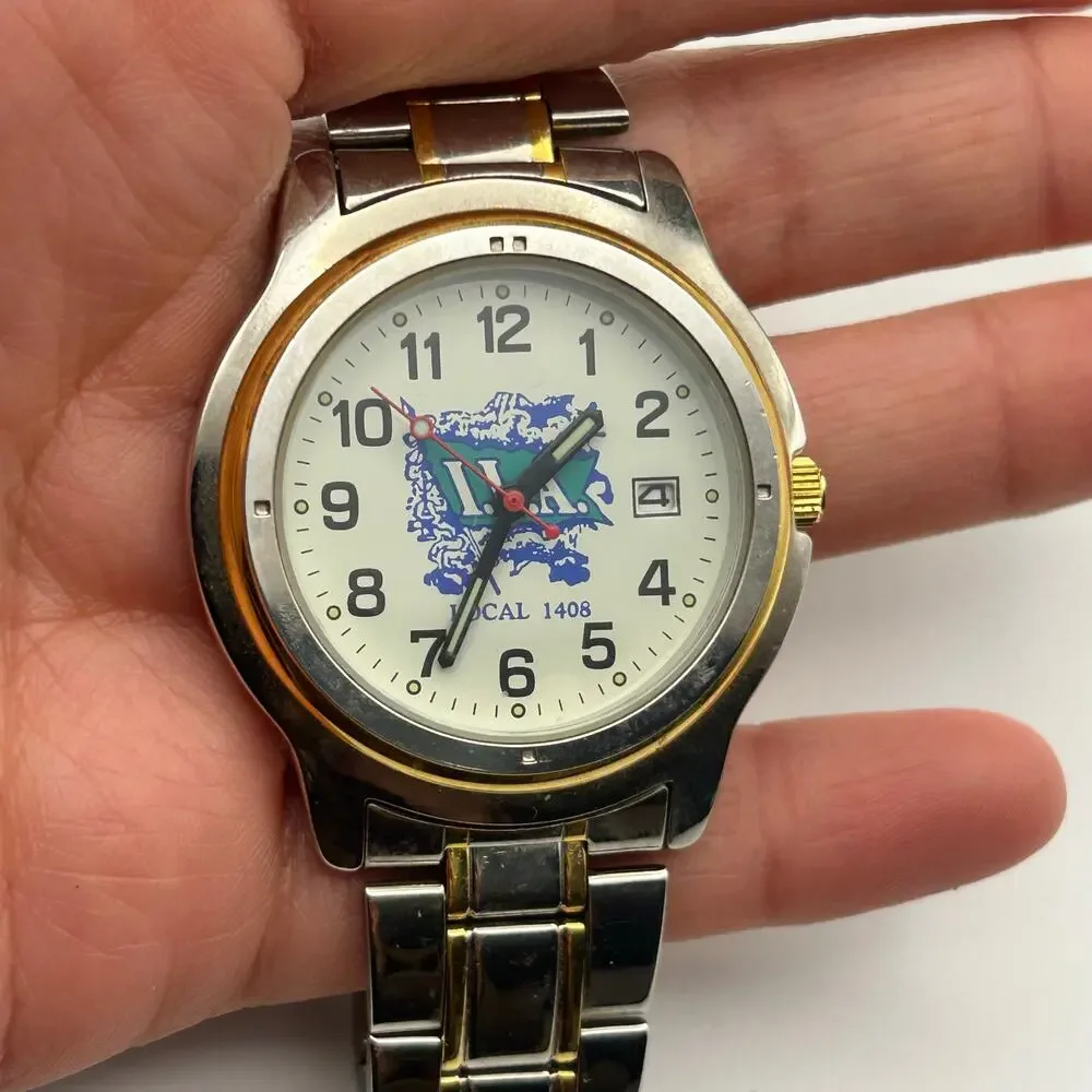 Sweda Two Tone Stainless Steel 40mm Watch with Day Display Working